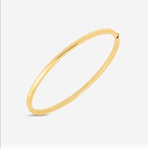 Roberto Coin 18k Solid Gold Oval Bangle Bracelet